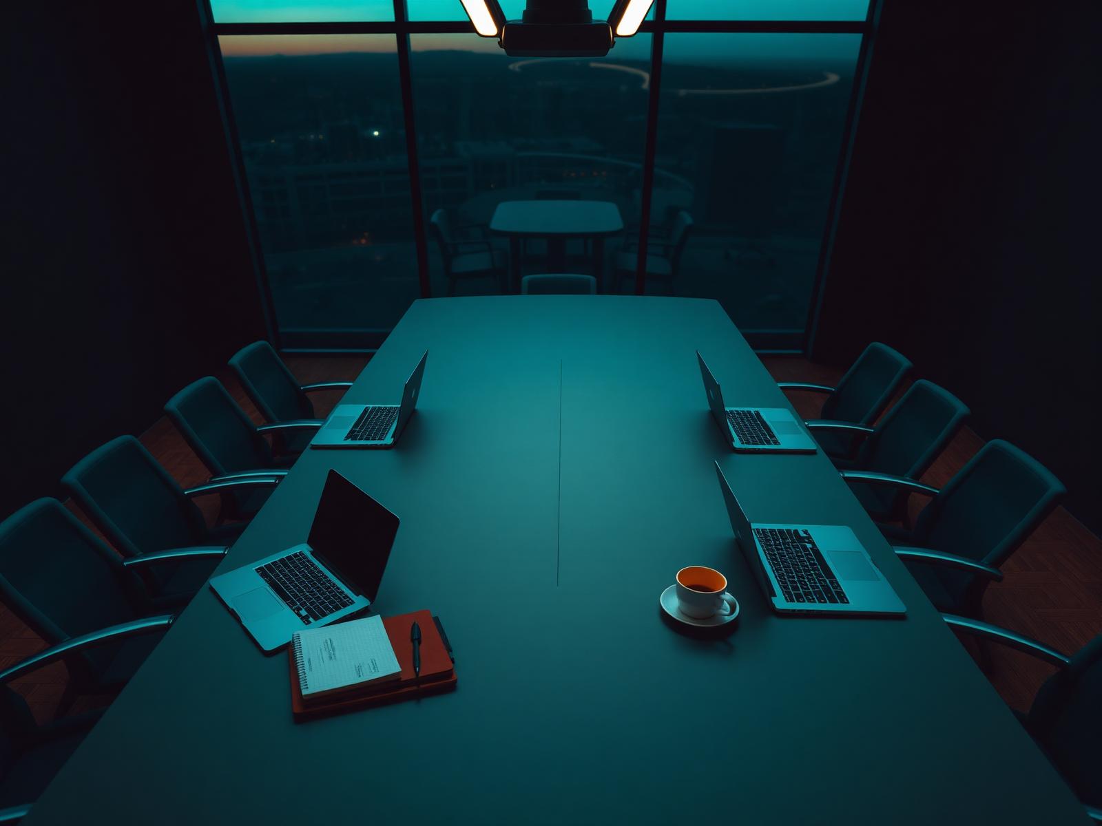Boardroom at dusk
